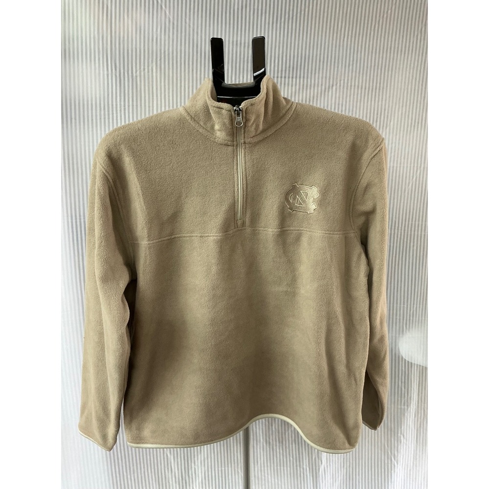 Rivalry Threads Kids North Carolina Tar Heels Fleece Quarter Zip Pullover Tan S